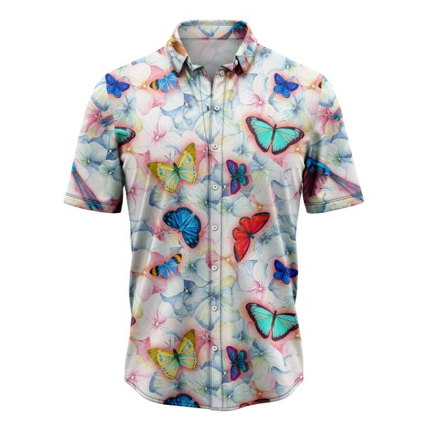 Butterfly And Vintage Floral Hawaiian Shirt, Summer Shirt For Men and Women Jezsport.com