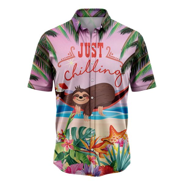 Sloth Chilling Hawaiian Shirt, Summer Shirt For Men and Women Jezsport.com