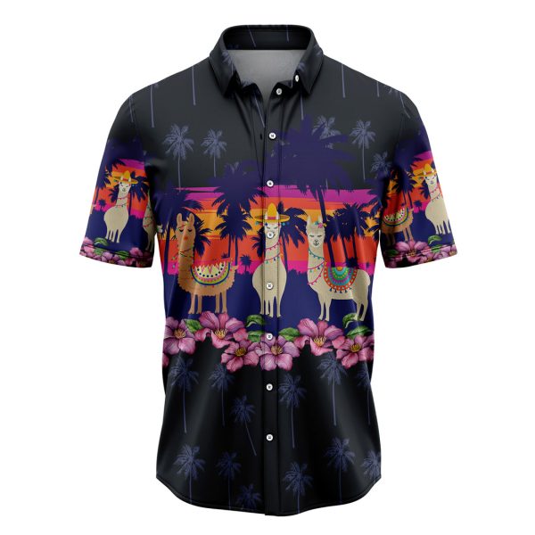 Llama Border Chest Hawaiian Shirt, Summer Shirt For Men and Women Jezsport.com