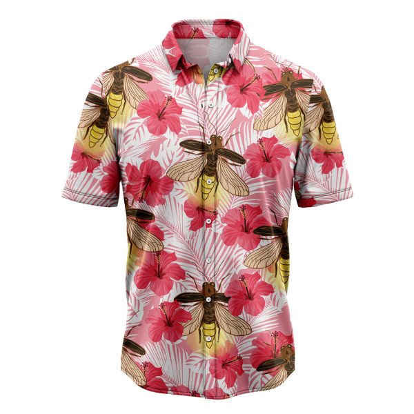 Firefly Tropical Flowers Hibiscus Hawaiian Shirt, Summer Shirt For Men and Women Jezsport.com