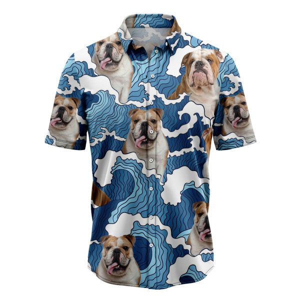 Bulldog Wave Hawaiian Shirt, Summer Shirt For Men and Women Jezsport.com