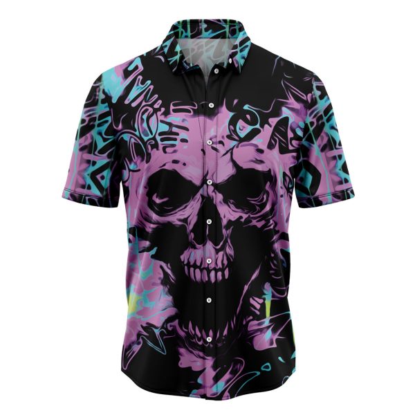 Skull EDM Hawaiian Shirt, Summer Shirt For Men and Women Jezsport.com