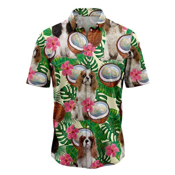 Cavalier King Charles Spaniel Tropical Coconut Hawaiian Shirt, Summer Shirt For Men and Women Jezsport.com