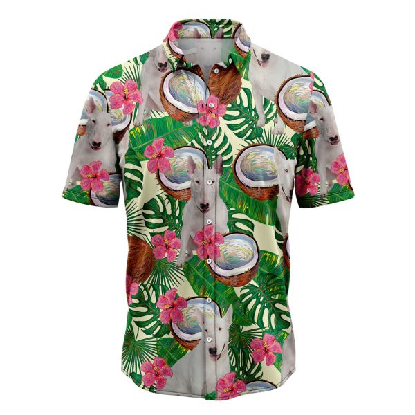 Bull Terrier Tropical Coconut Hawaiian Shirt, Summer Shirt For Men and Women Jezsport.com