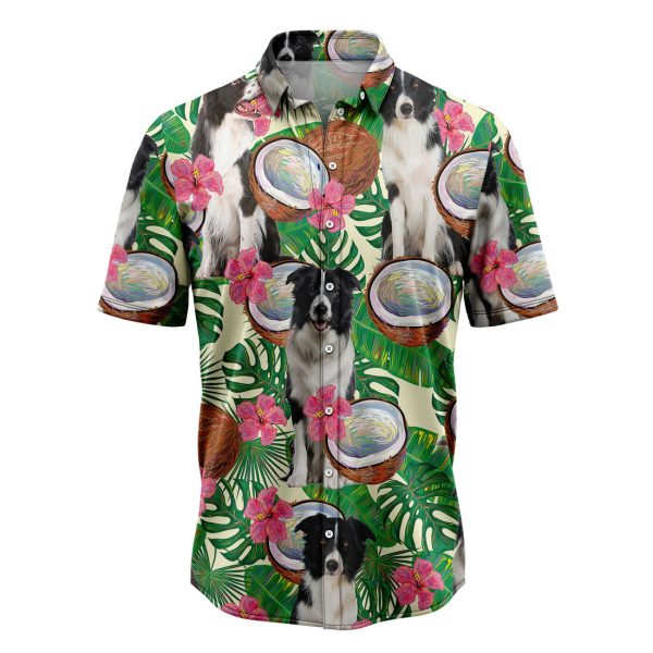 Border Collie Tropical Coconut Hawaiian Shirt, Summer Shirt For Men and Women Jezsport.com