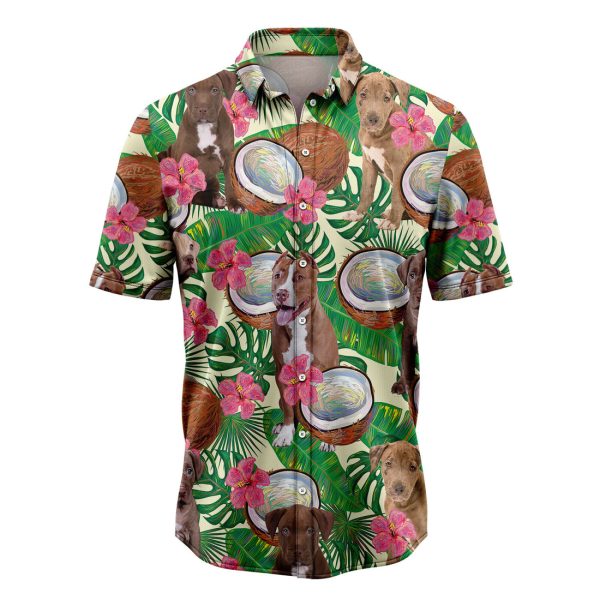 American Pit Bull Terrier Tropical Coconut Hawaiian Shirt, Summer Shirt For Men and Women Jezsport.com