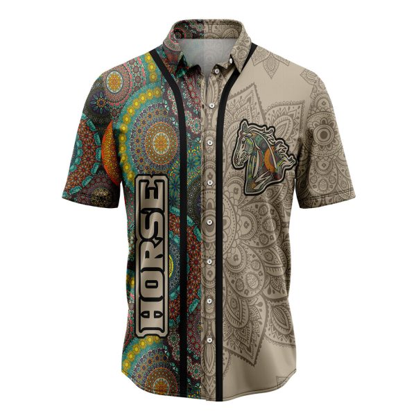 Horse Mandala Hawaiian Shirt, Summer Shirt For Men and Women Jezsport.com