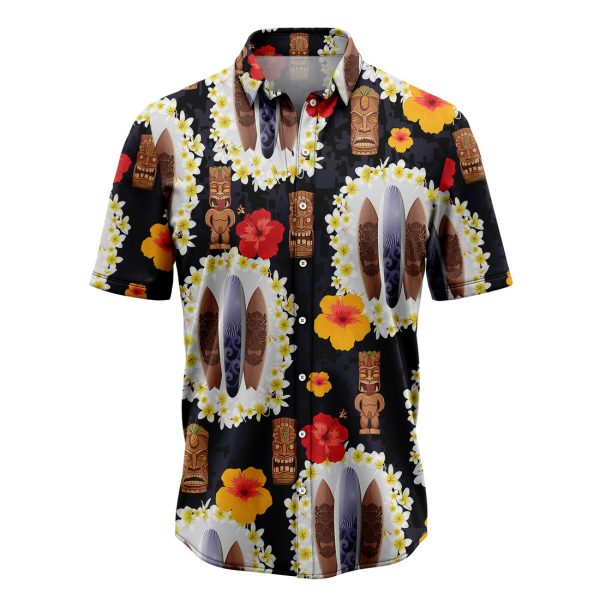 Surfboard Tiki Pattern Hawaiian Shirt, Summer Shirt For Men and Women Jezsport.com