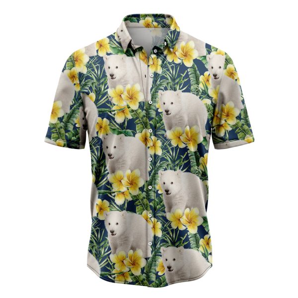 Polar Bear Frangipani Hawaiian Shirt, Summer Shirt For Men and Women Jezsport.com