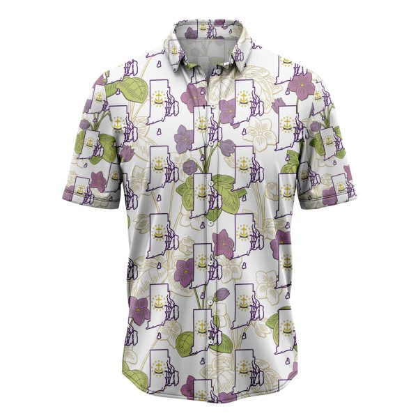 Rhode Island Violet Flower Hawaiian Shirt, Summer Shirt For Men and Women Jezsport.com