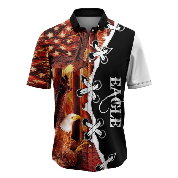 Eagle Flag Forest Hawaiian Shirt, Summer Shirt For Men and Women Jezsport.com