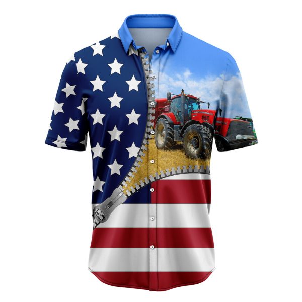 Farmer USA Flag Hawaiian Shirt, Summer Shirt For Men and Women Jezsport.com