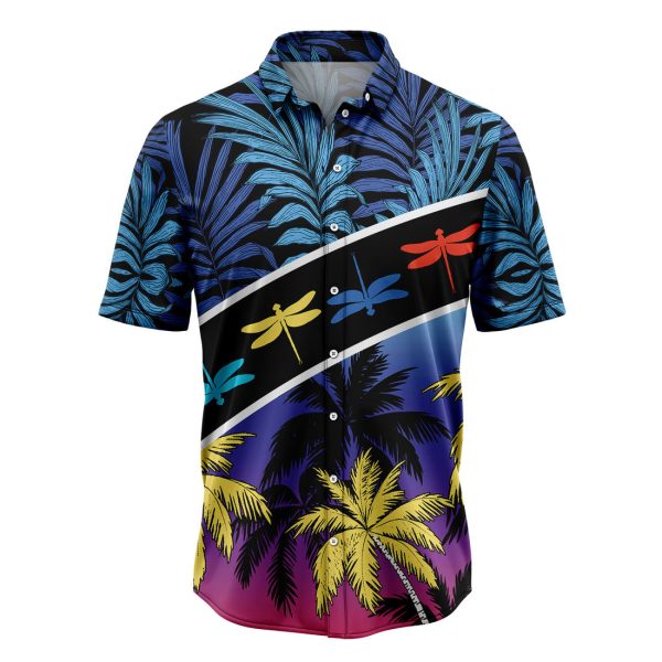 Vacation Tropical Coconut Palm Dragonfly Hawaiian Shirt, Summer Shirt For Men and Women Jezsport.com