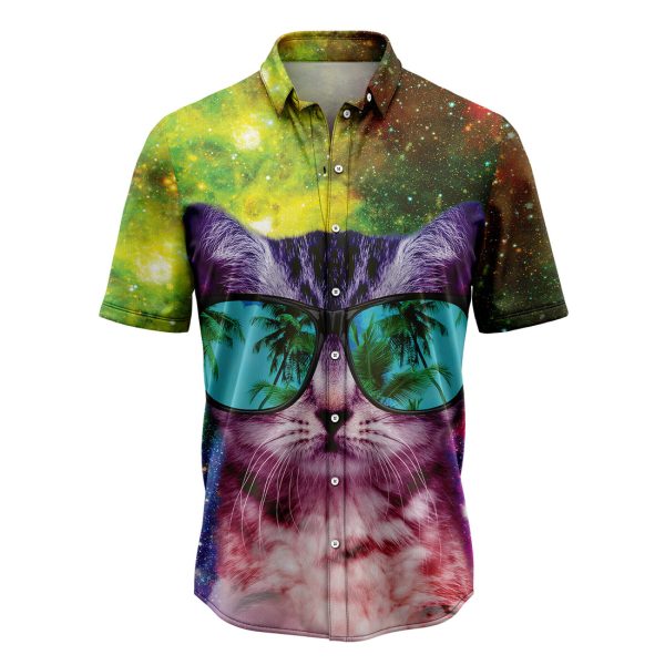 Cat Galaxy Hawaiian Shirt, Summer Shirt For Men and Women Jezsport.com