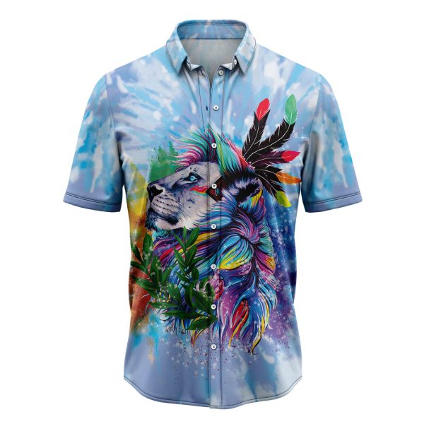 Lion Tie Dye Hawaiian Shirt, Summer Shirt For Men and Women Jezsport.com