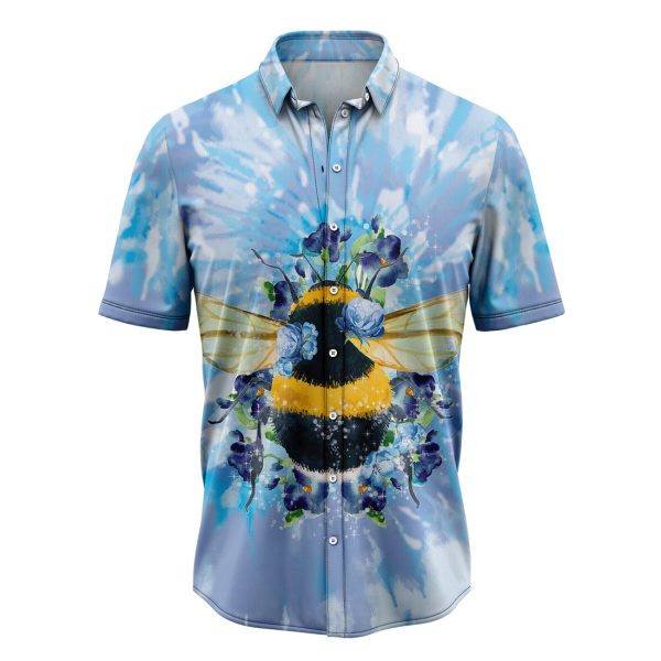 Bee Tie Dye Hawaiian Shirt, Summer Shirt For Men and Women Jezsport.com