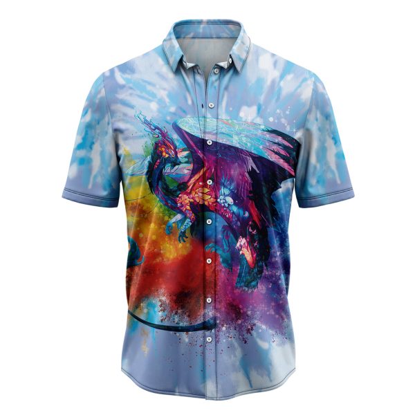 Dragon Tie Dye Hawaiian Shirt, Summer Shirt For Men and Women Jezsport.com