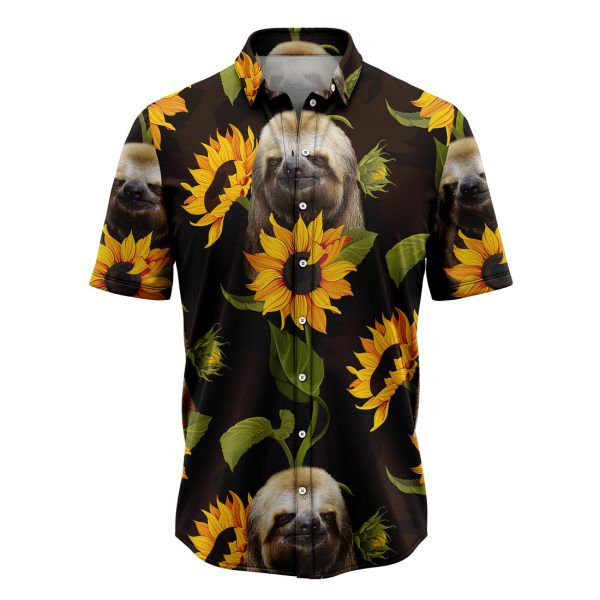 Sloth Sunflower Hawaiian Shirt, Summer Shirt For Men and Women Jezsport.com