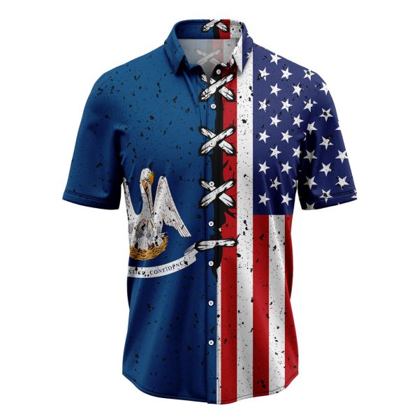 Louisiana USA Flag Hawaiian Shirt, Summer Shirt For Men and Women Jezsport.com