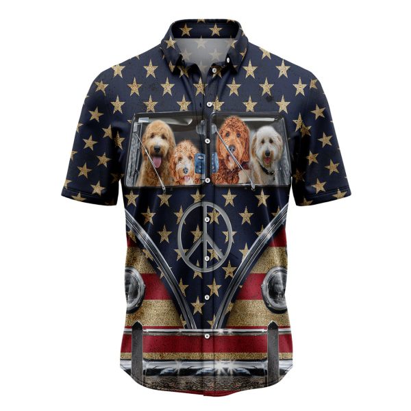 Goldendoodle Flag Hippie Bus Hawaiian Shirt, Summer Shirt For Men and Women Jezsport.com