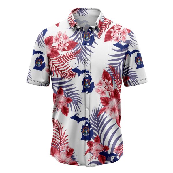 Michigan Flag Hawaiian Shirt, Summer Shirt For Men and Women Jezsport.com