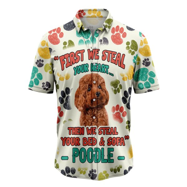 Poodle Steal Your Heart Hawaiian Shirt, Summer Shirt For Men and Women Jezsport.com