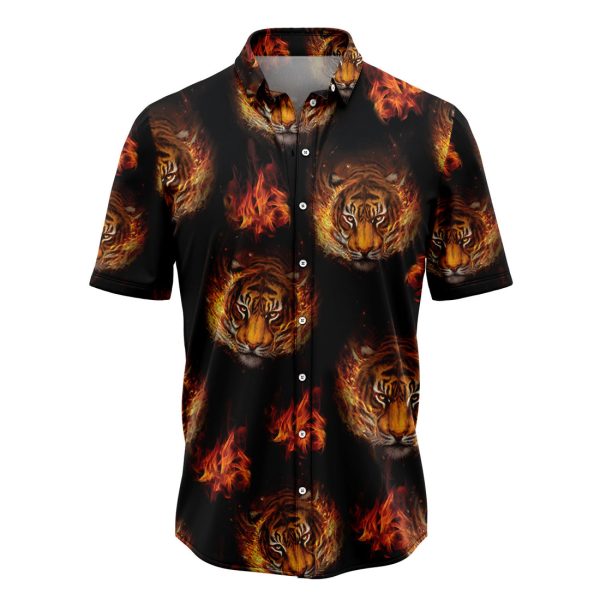 Tiger Fire Hawaiian Shirt, Summer Shirt For Men and Women Jezsport.com