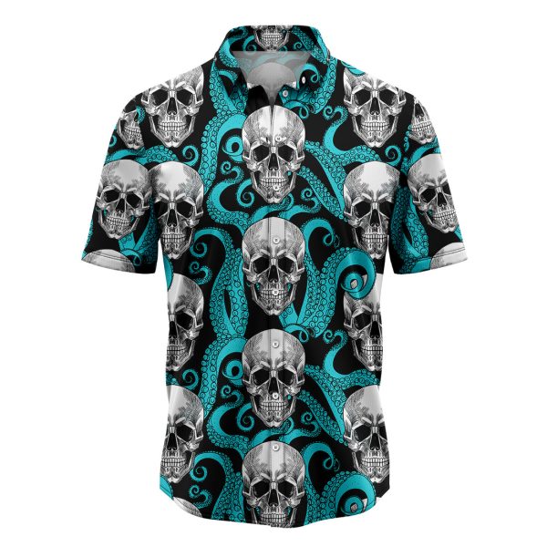 Skull Octopus Hawaiian Shirt, Summer Shirt For Men and Women Jezsport.com