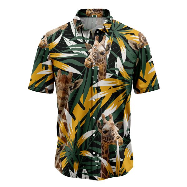 Giraffe Tropical Leaves Hawaiian Shirt, Summer Shirt For Men and Women Jezsport.com