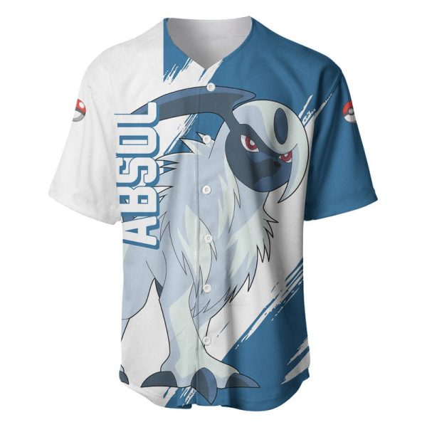 Absol - Pokemon Baseball Jersey Anime Style For Men and Women Jezsport.com