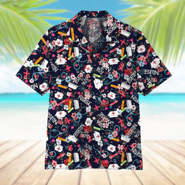 3D Love Nurse Hawaii Shirt, Summer Shirt For Men and Women Jezsport.com