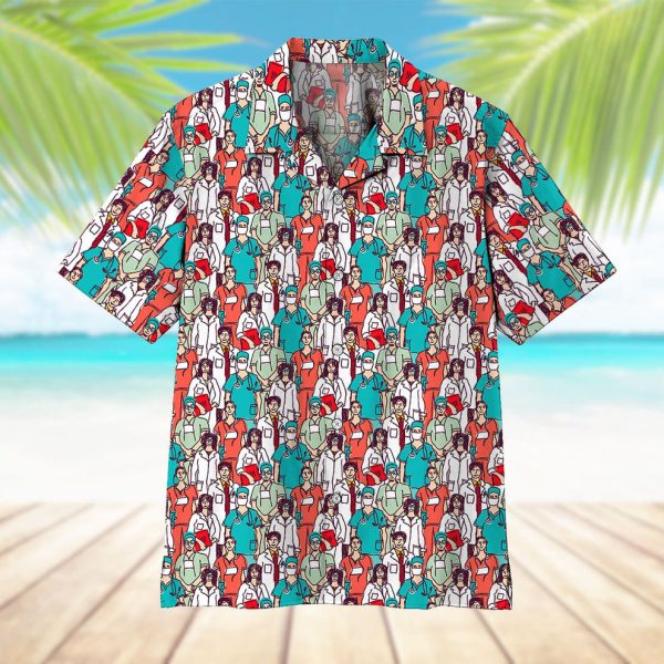 3D Nurse Hawaii Shirt, Summer Shirt For Men and Women Jezsport.com