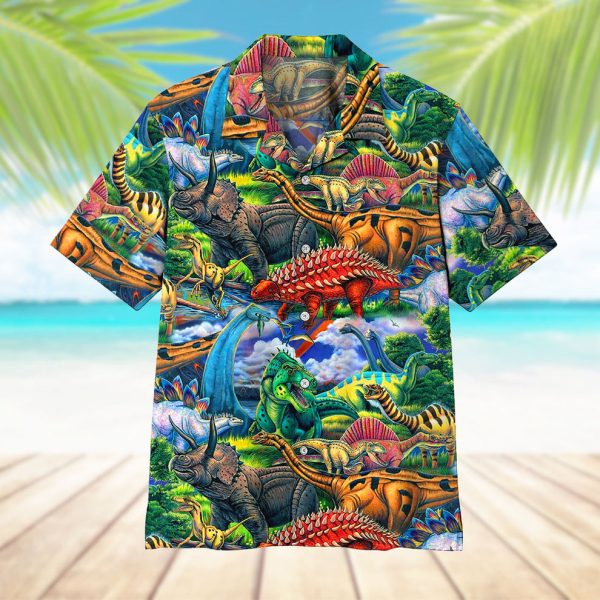 3D Dinosaur Hawaii Shirt, Summer Shirt For Men and Women Jezsport.com