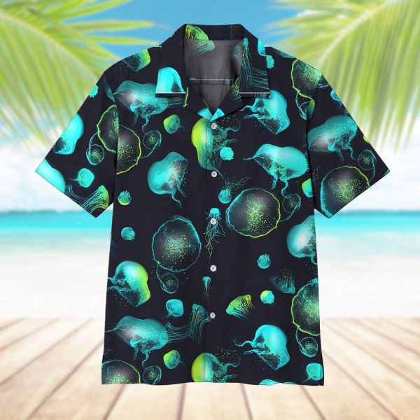 Glowing Jellyfish Hawaii Shirt, Summer Shirt For Men and Women Jezsport.com