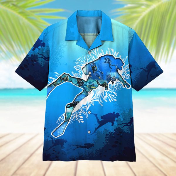 3D Scuba Diving Hawaii Shirt, Summer Shirt For Men and Women Jezsport.com