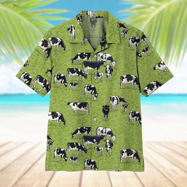 3D Dairy Cow Hawaii Shirt, Summer Shirt For Men and Women Jezsport.com