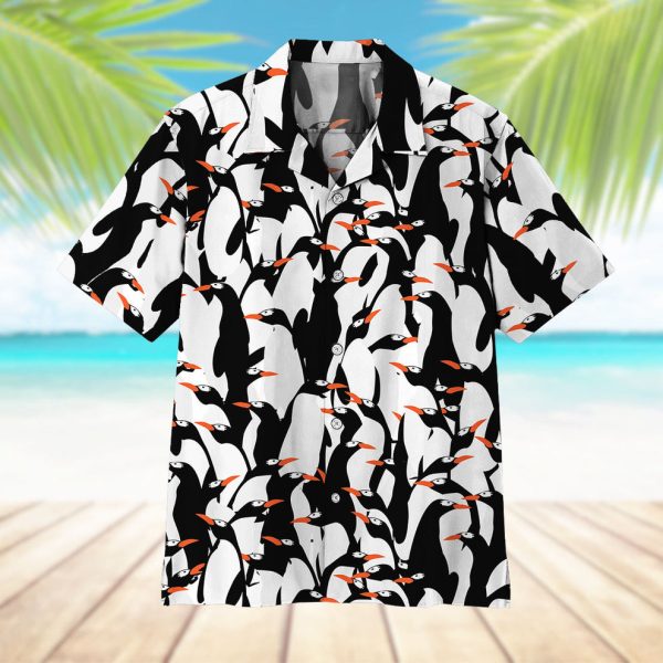 3D Flying Penguins Hawaii Shirt, Summer Shirt For Men and Women Jezsport.com