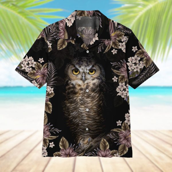 3D Owl Flower Hawaii Shirt, Summer Shirt For Men and Women Jezsport.com