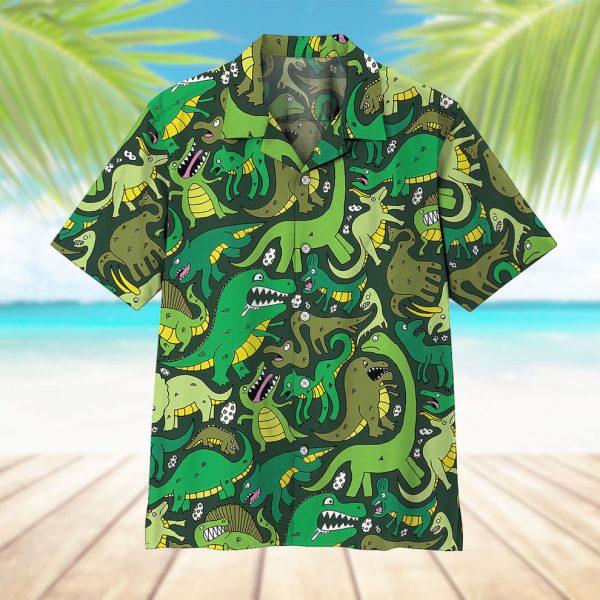 Dinosaur 3D Hawaii Shirt, Summer Shirt For Men and Women Jezsport.com