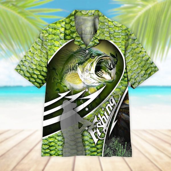 3D Bass Fishing Hawaii Shirt, Summer Shirt For Men and Women Jezsport.com