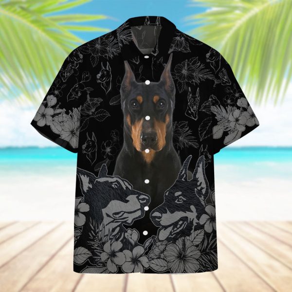 3D Doberman Pinscher Hawaii Shirt, Summer Shirt For Men and Women Jezsport.com