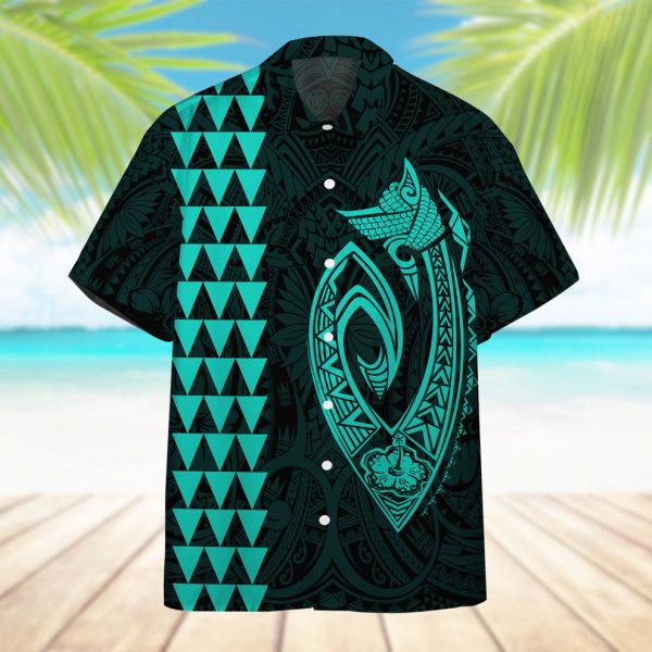 3D Turquoise Fish Hook Hawaii Shirt, Summer Shirt For Men and Women Jezsport.com