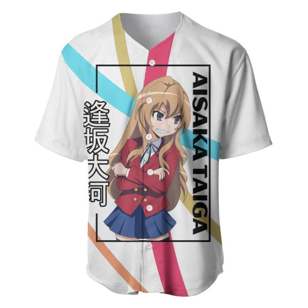 Aisaka Taiga Baseball Jersey Toradora Anime Style For Men and Women Jezsport.com