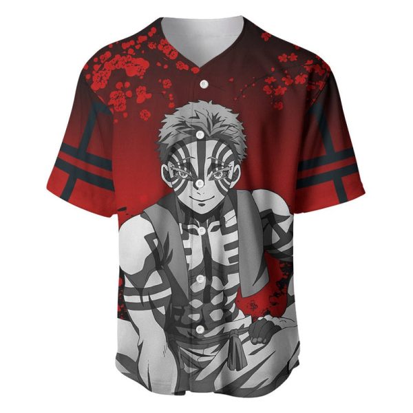 Akaza Demon Slayer Baseball Jersey Japan Art For Men and Women Jezsport.com