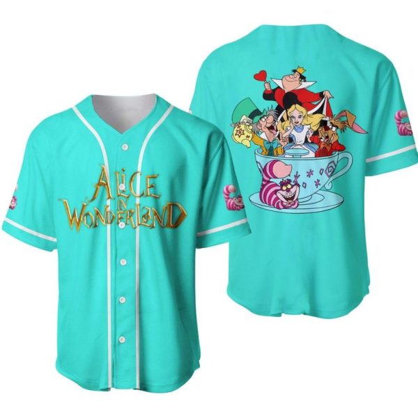 Alice Wonderland Player Disney Baseball Jersey For Men and Women Jezsport.com