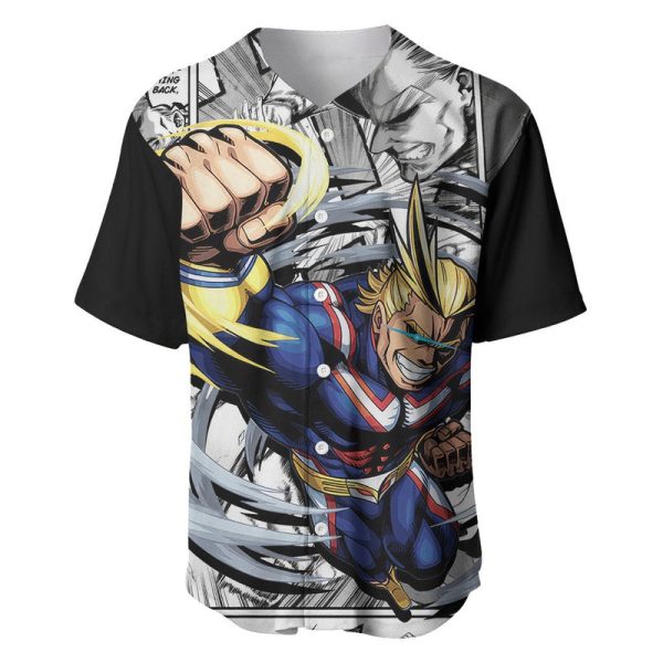 All Might Baseball Jersey Manga Style For Men and Women Jezsport.com