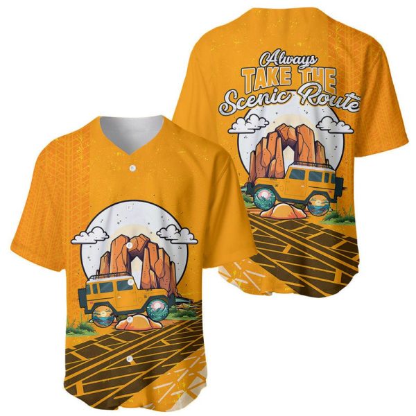 Always Take The Scenic Route Jeep Baseball Jersey For Men and Women Jezsport.com