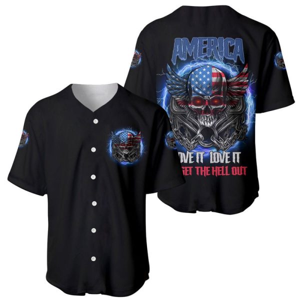 America Live It Love It Or Get The Hell Out Baseball Jersey For Men and Women Jezsport.com