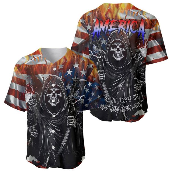 America Live It Love it Or Get the Hell Out Baseball Jersey For Men and Women Jezsport.com