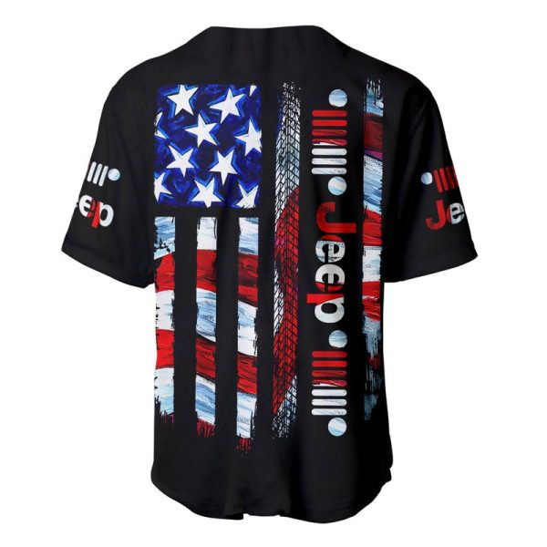 American Jeep Baseball Jersey American Flag Jeep Life Jezsport.com